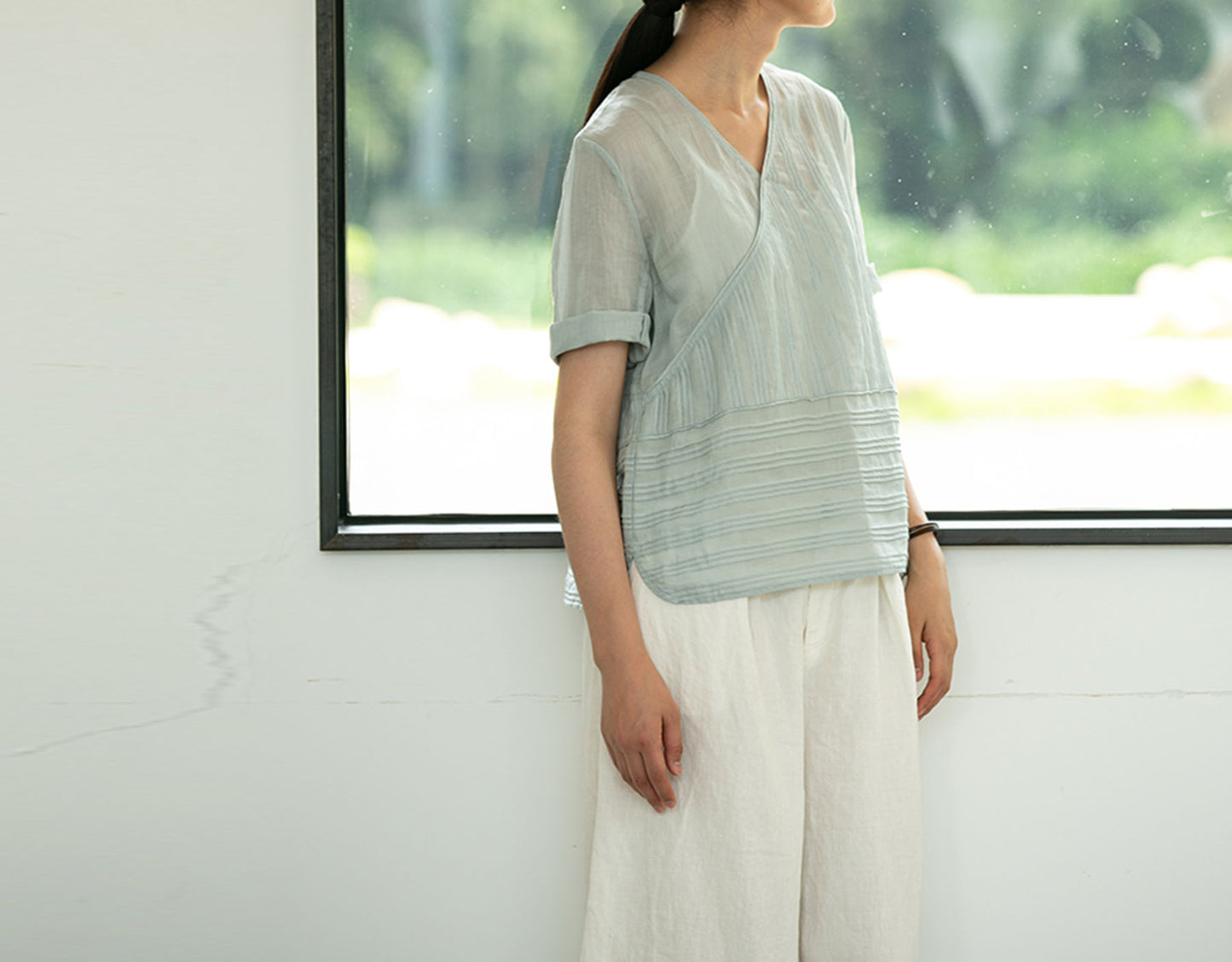 High Counted Ramie Shirt to0136 E035