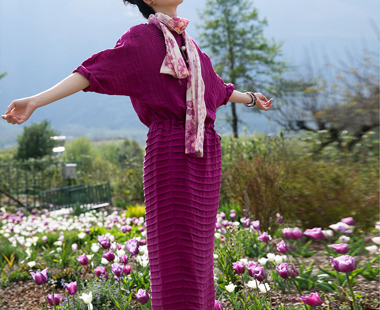 edoa Hand-pintucked Linen Dress