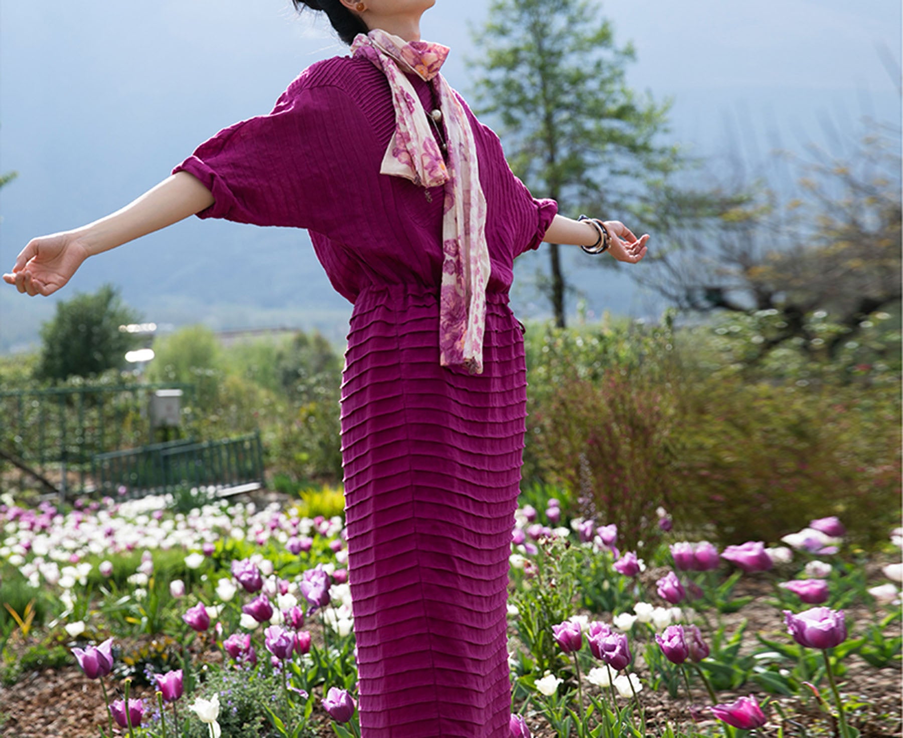 edoa Hand-pintucked Linen Dress