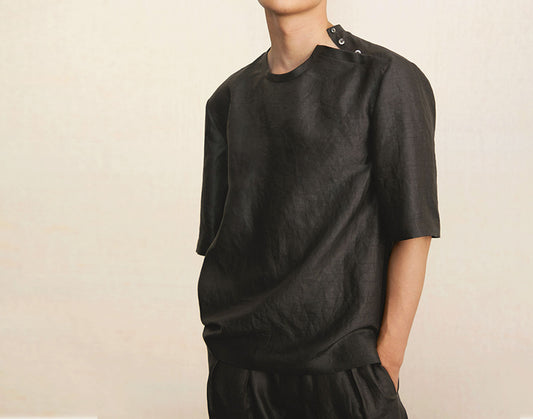 edoa Chinese Mud Silk Shirt 