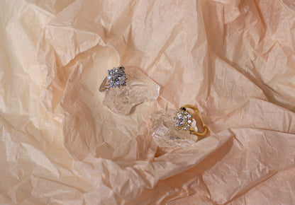 edoa Vintage Snow Flake Diamond Ring