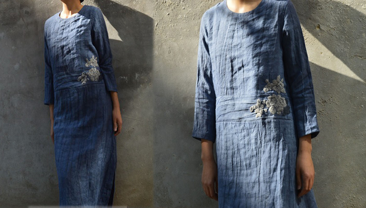 edoa Mud-dyed Ramie Dress