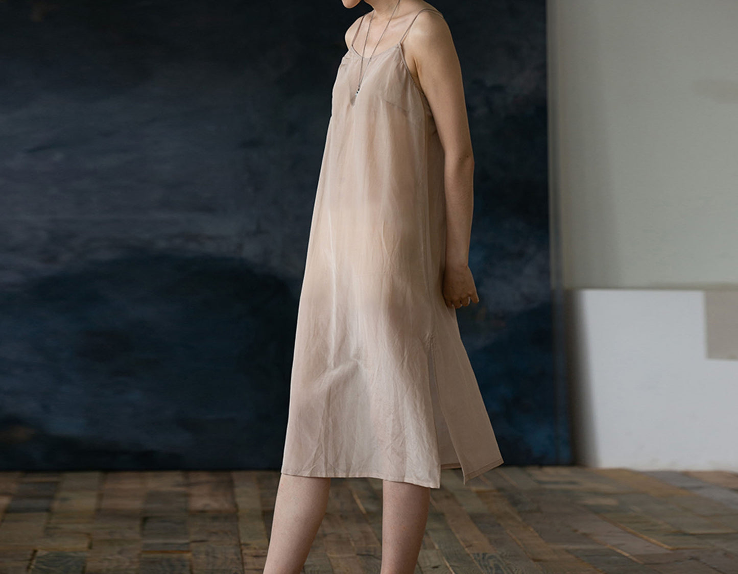 edoa Silk Cotton Blend Slip Dress