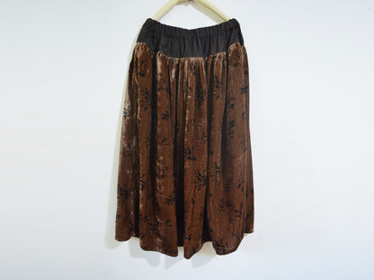 Loose Dioscorea Dyed Silk Velvet Skirt sk0081 X023
