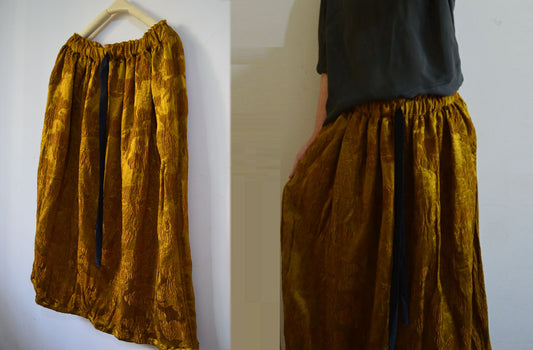 Silk Rayon Blend Jacquard Skirt sk0044 A174