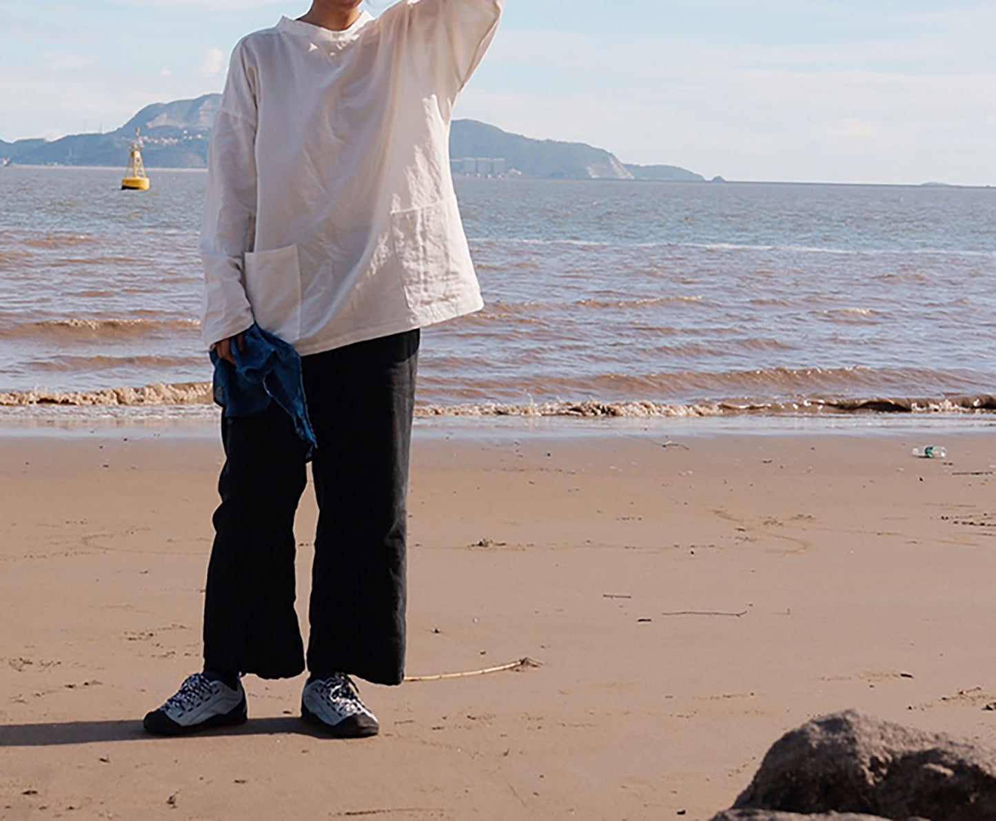 edoa White Linen Fishermen's Smock