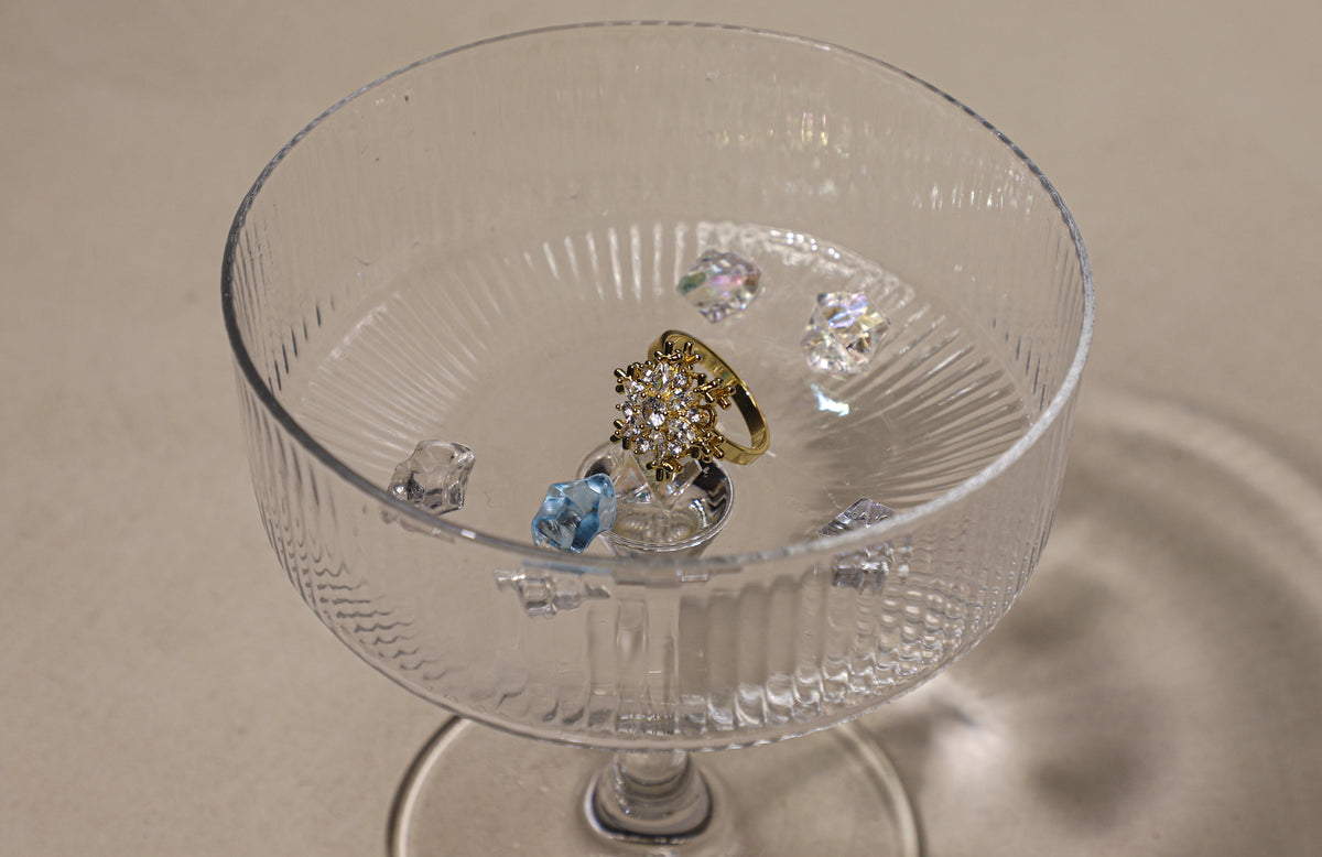 edoa Dainty Spinning Snowflake Ring