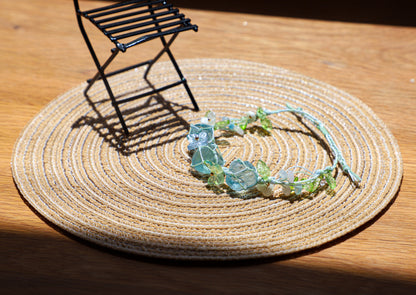 edoa Ethereal Blue Butterfly Braided Bracelet