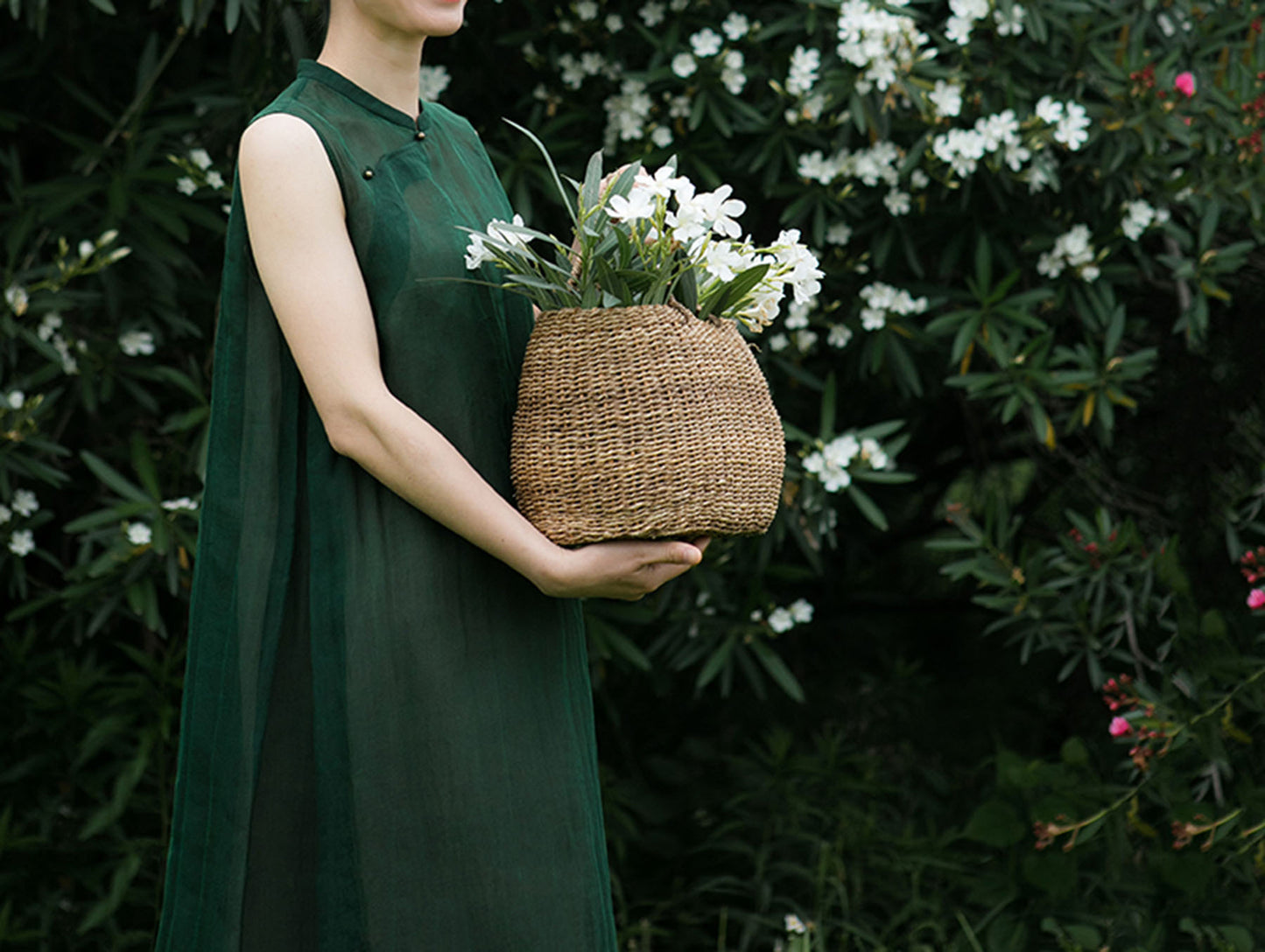 edoa Mud Silk Organza A-line Qipao