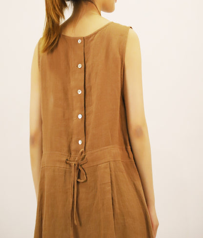 edoa Sleeveless Linen Sumeer Dress