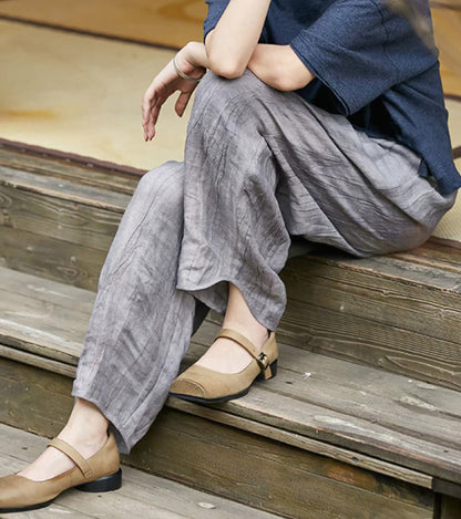 edoa Crinkled Tie Dyied Linen Pants