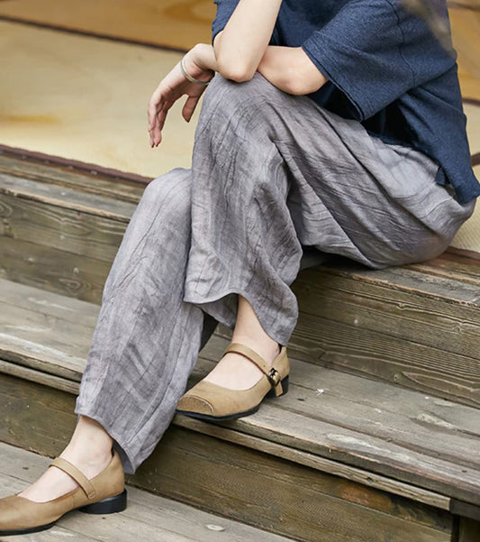 edoa Crinkled Tie Dyied Linen Pants