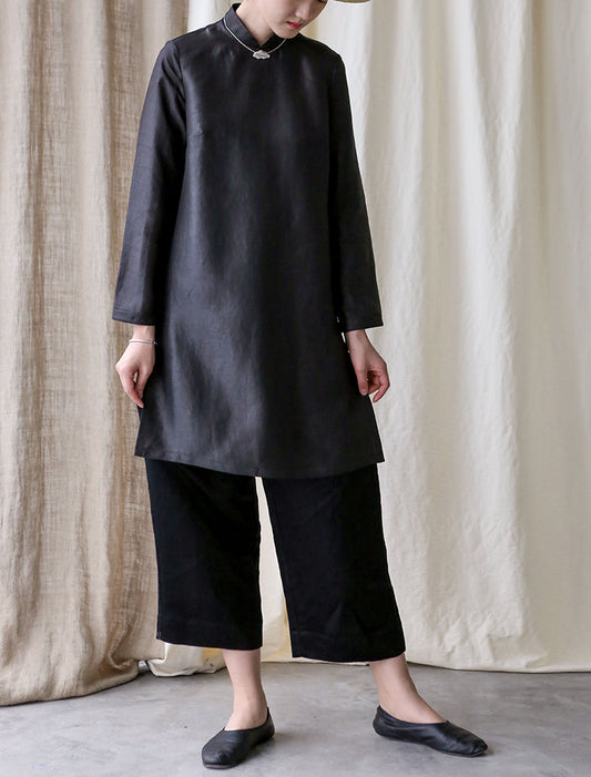 edoa Mud Silk Qipao Dress
