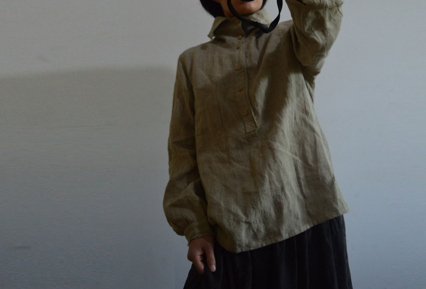 Yarn Dyed Linen Blouse bl0079 A355