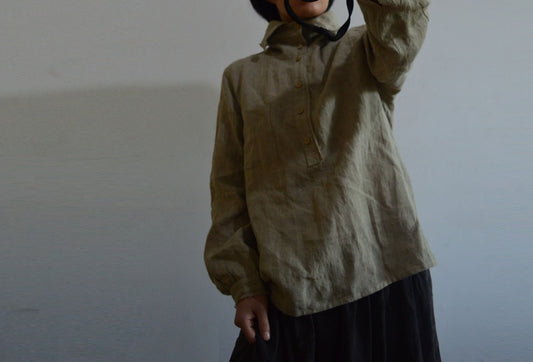 Yarn Dyed Linen Blouse bl0079 A355