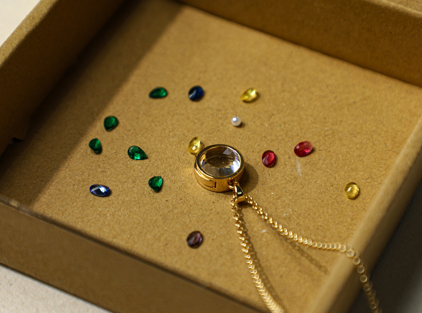 edoa Vintage Memory Locket Box Necklace