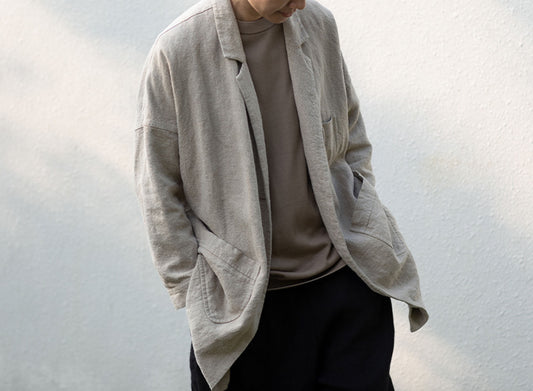 edoa Heavy Weight Flax Linen Blazer
