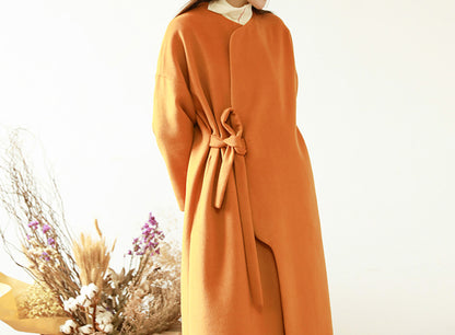 edoa Minimalist Zen Wool Coat