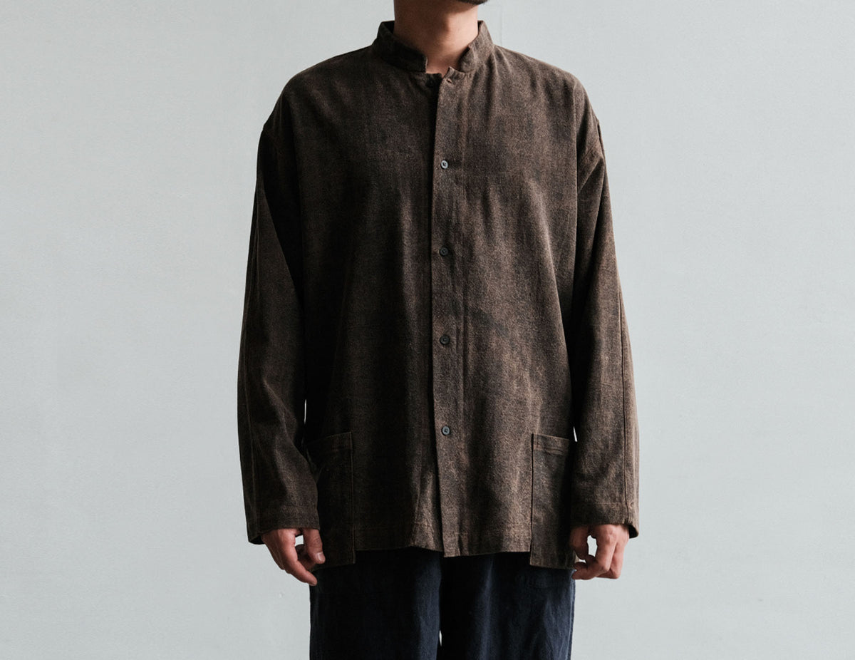 edoa Mud Tussah Silk Chinese Cheongsam Shirt 