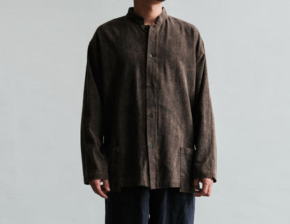 edoa Mud Tussah Silk Chinese Cheongsam Shirt 