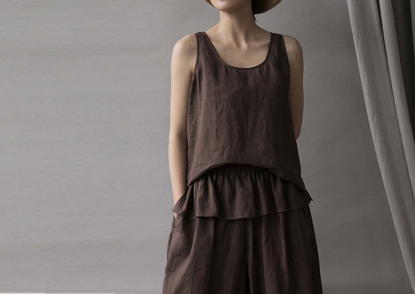edoa Thin Ramie Tank Top