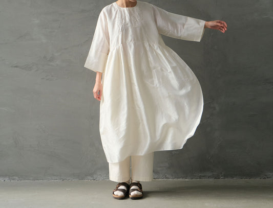 edoa Dupion Silk Minimalist Dress