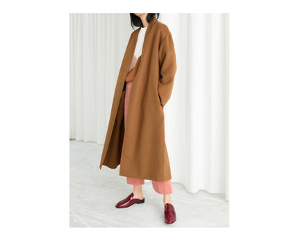 edoa Double-faced Wool Cashmere Wrap Coat 