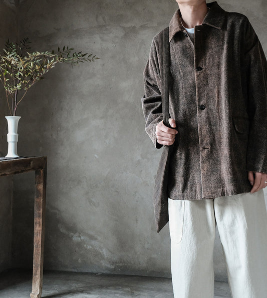 edoa Mud Tussah Silk Work Jacket