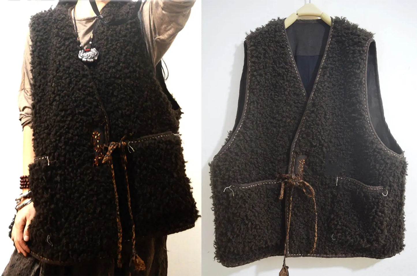 Teddy Wool Bouclé Vest to0165 X305