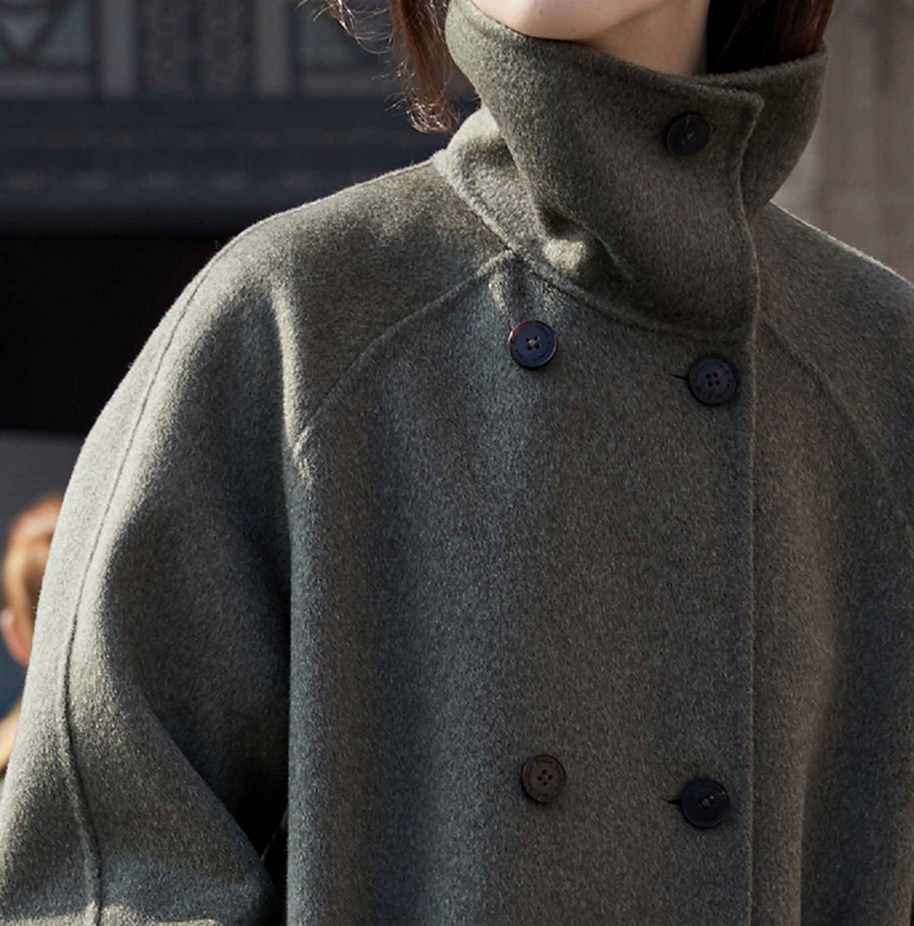 edoa Double Faced Wool Double-breasted Coat