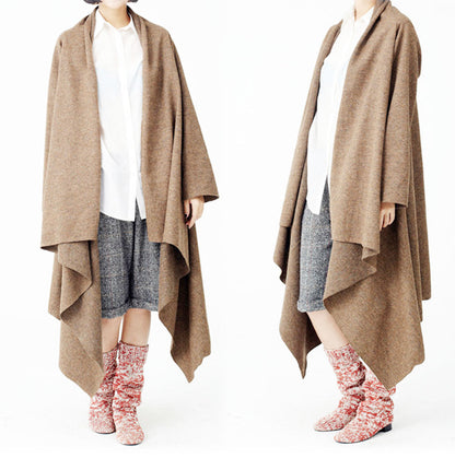 edoa Boiled Wool Multi-wear Open Front Blacket Coat