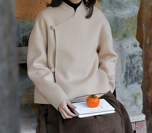 edoa Double Faced Wool Chinese Jacket