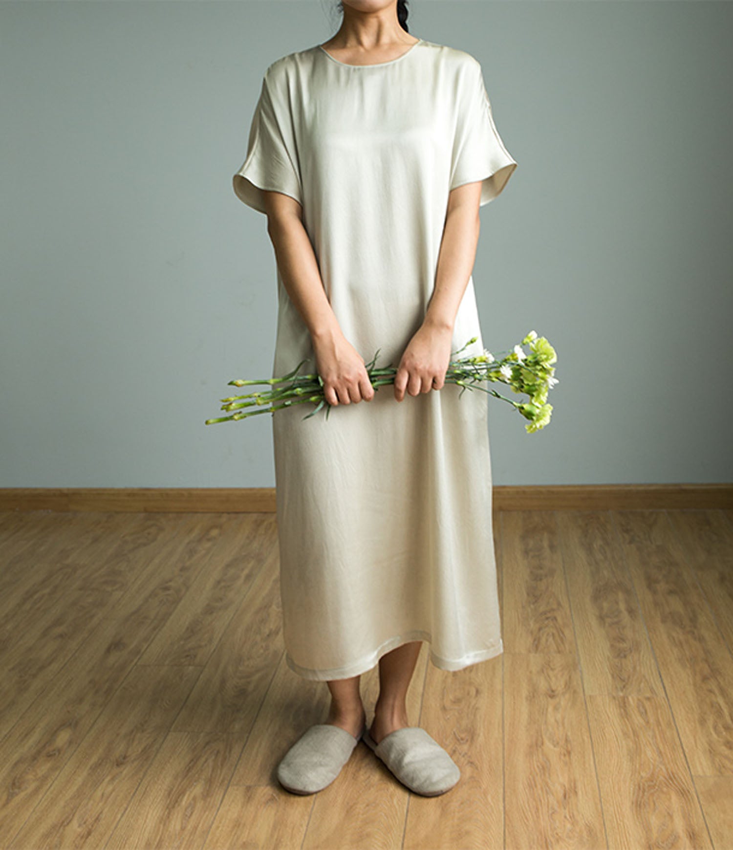 edoa Mulberry Silk Caftan Loungewear