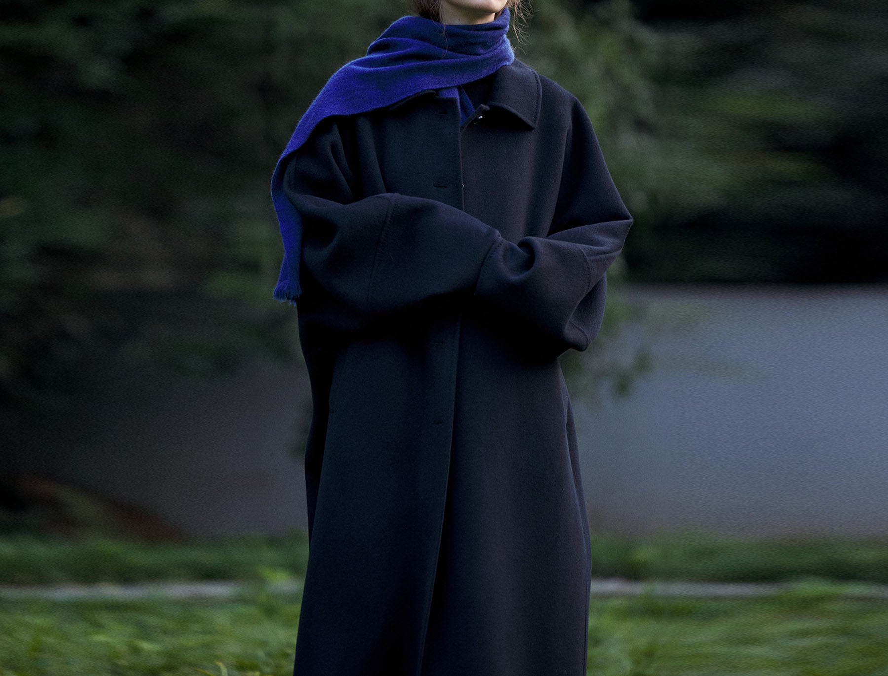edoa Minimalist Double Faced Wool Oversized Coat 
