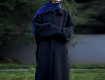 edoa Minimalist Double Faced Wool Oversized Coat 