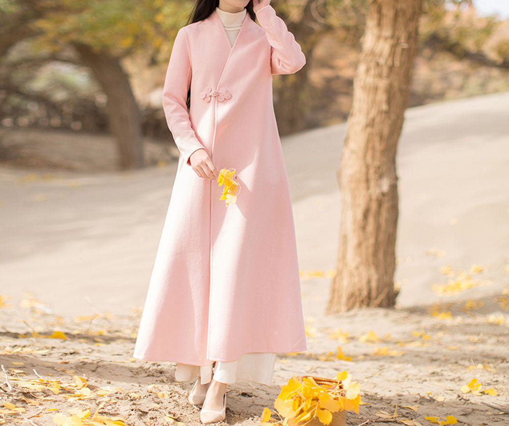 edoa Winter Double Woven Wool Long Coat
