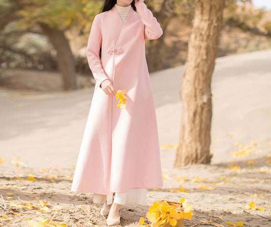 edoa Winter Double Woven Wool Long Coat