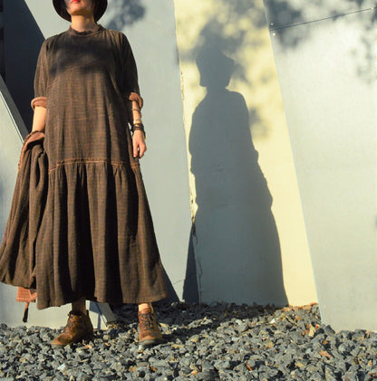 edoa Reverisible Mud Tussah Silk Mermaid Dress