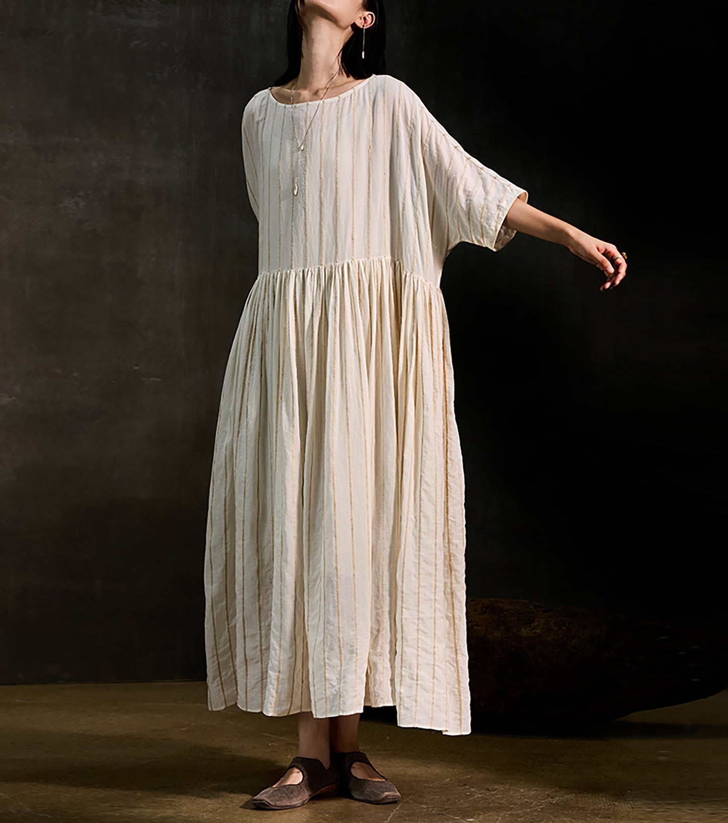 edoa Oversized Striped Dress 