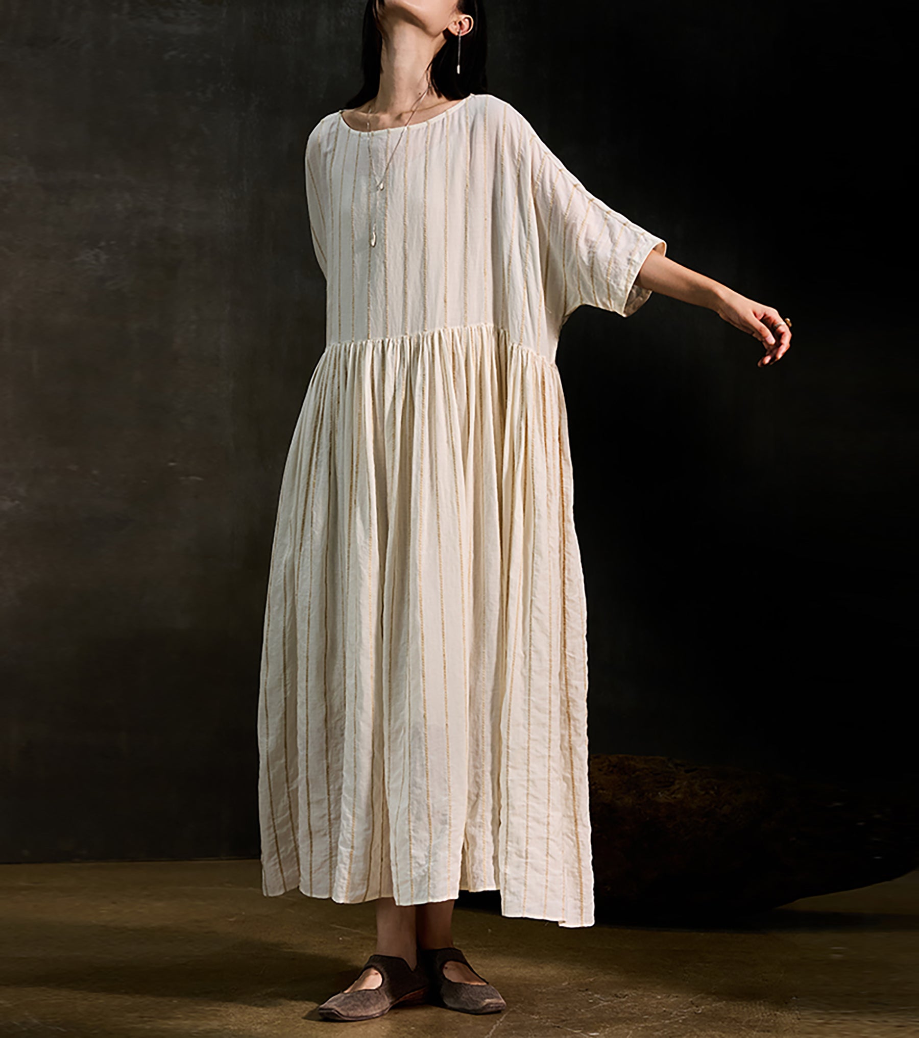 edoa Oversized Striped Dress 