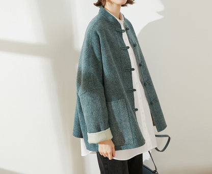 edoa Oversized Double-faced Wool Tang Suit