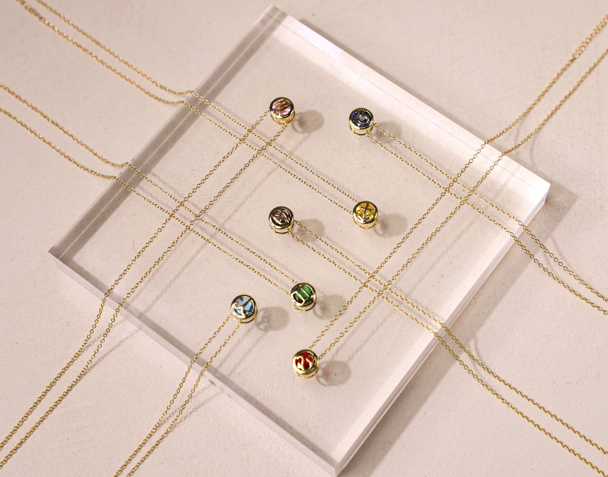 edoa Dainty Minimalist Zodiac Birthstone Necklace