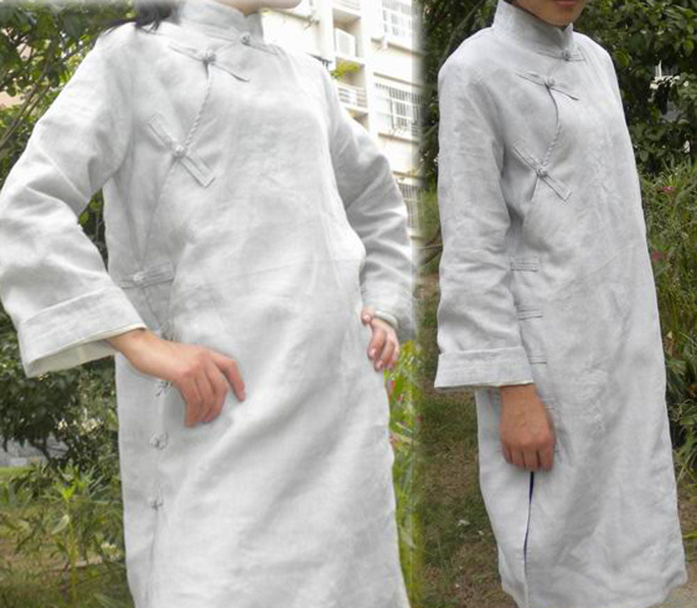 edoa Linen Cheongsam Dress