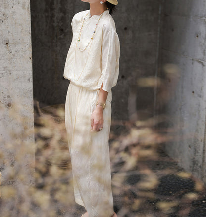 edoa Tussah Silk Qipao Top