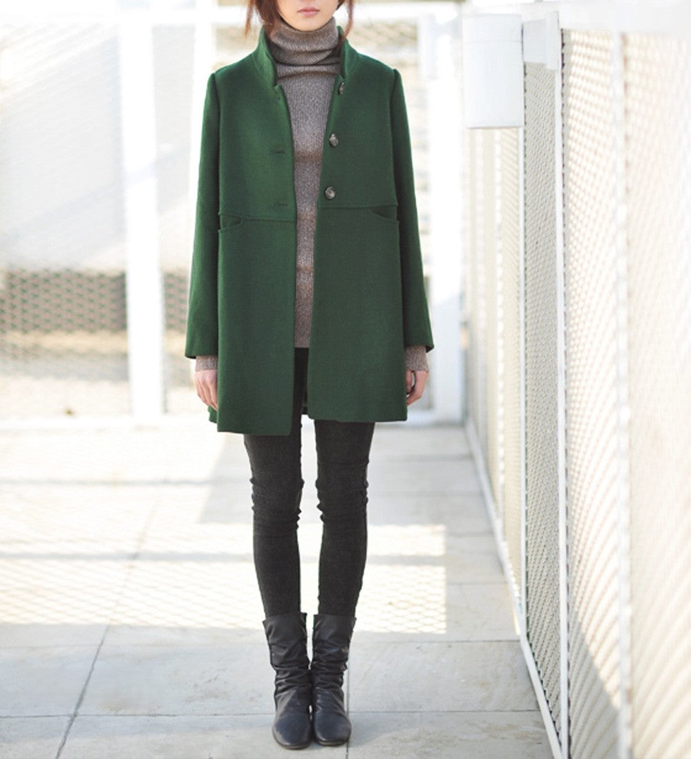 edoa Vintage A Line Wool Coat 