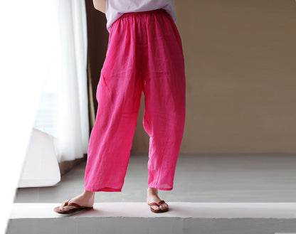 edoa High Counted Ramie Crop Pants