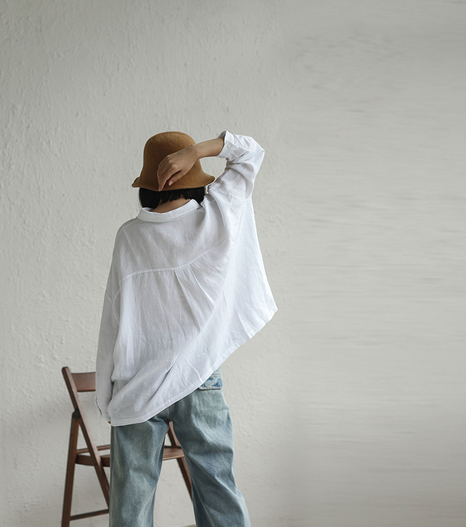 edoa  Loose Linen Shirt