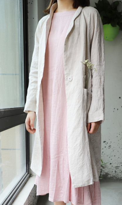 edoa French Linen Duster Coat