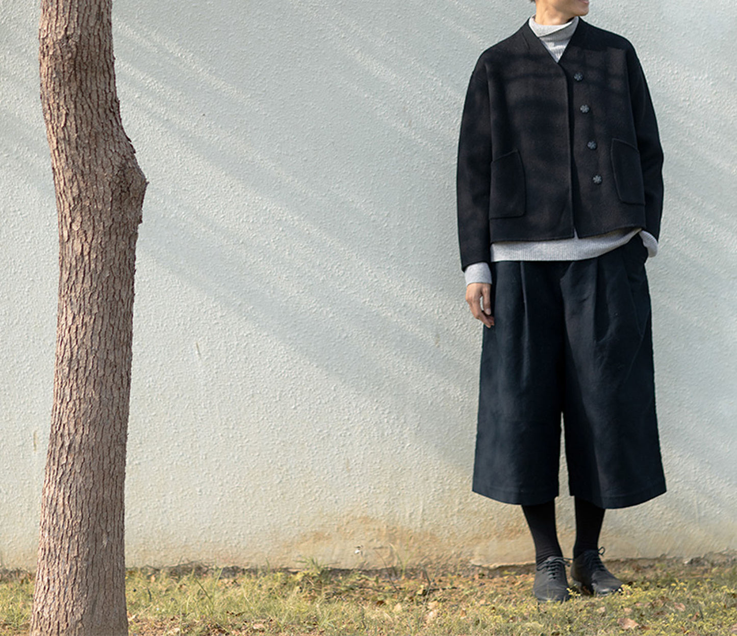 edoa Double Faced Alpaca Wool Jacket