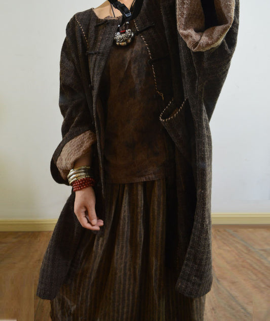Mud Tussah Silk Jacquard Chinese Jacket ja0063 A631